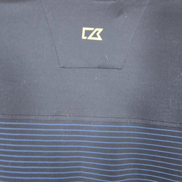 New England Patriots 1/4‎ Zip Pullover Lightweight Jacket 2XB Men's Blue Striped - Picture 6 of 9